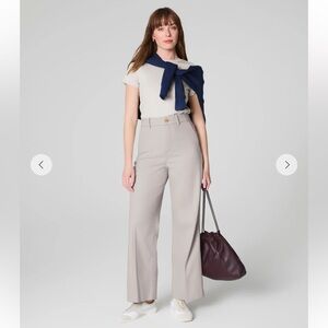 SPANX Supersmooth Stretch Twill Cropped Wide-Leg Pants